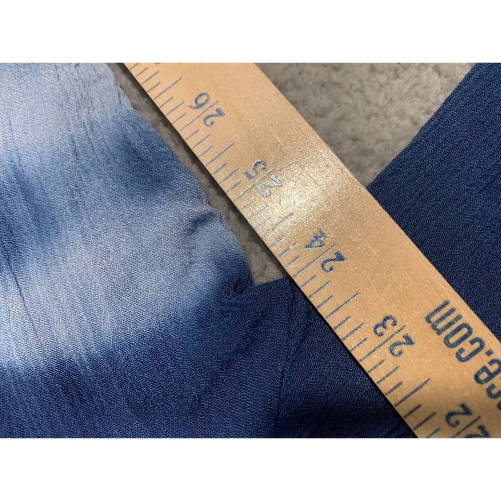 Soft Surroundings Cold Shoulder Tunic Tie Dye Gauze‎ Like Blue Rayon Large L - Picture 6 of 12